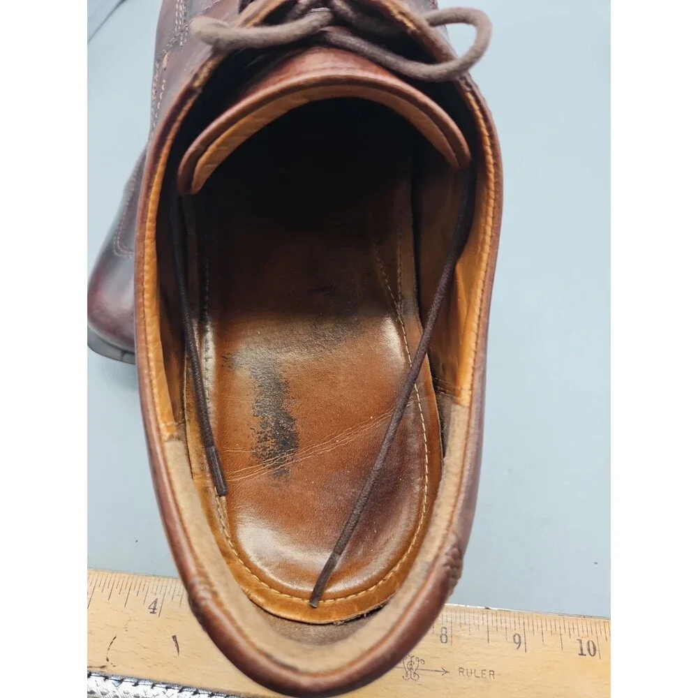 Florsheim Men's 47 Sz 13 Leather Upper Brown Low Top Lace Up Oxford Dress Shoes